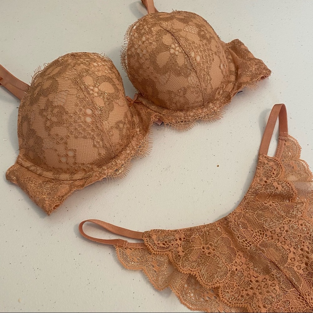 Champagne Pink Bra and Panty Set